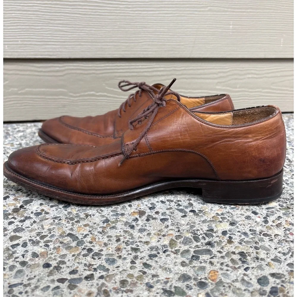 Magnanni Mens 11323 Split Toe Derby Shoes Brown Leather Made in Spain 10 M